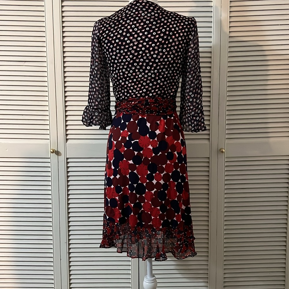 Diane von Furstenberg DVF Nieves Scarf Wrap Dress Size 8 - Picture 4 of 8